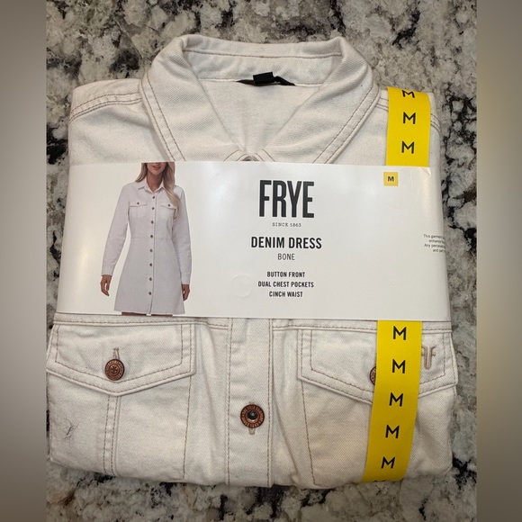 Frye Women's Bone Long Sleeve Denim Dress - Picture 1 of 2